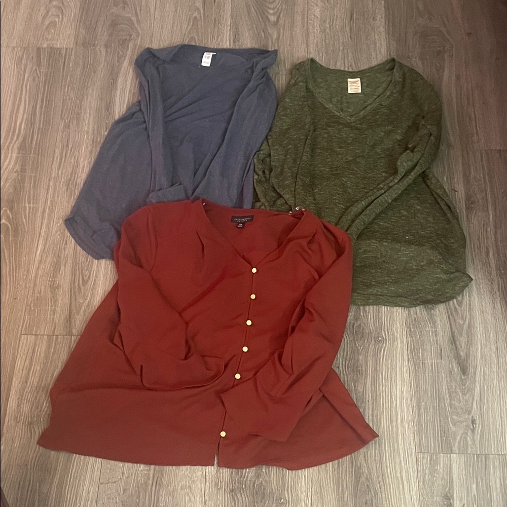 Apt. 9 Women's Button-Down Shirt - Deep Red